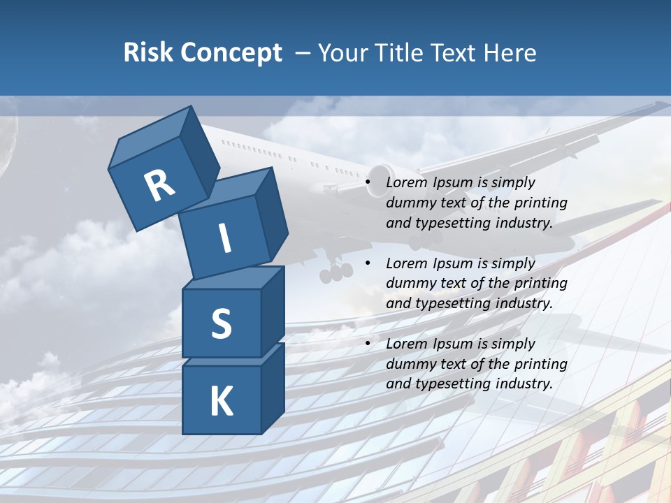 Transportation Airoplane Green PowerPoint Template