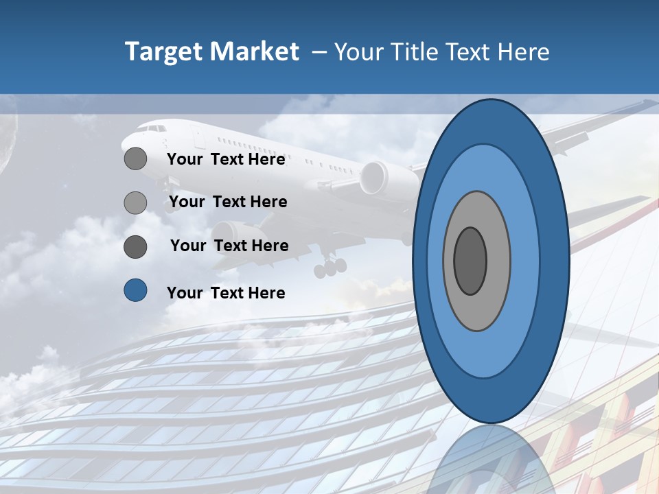 Transportation Airoplane Green PowerPoint Template