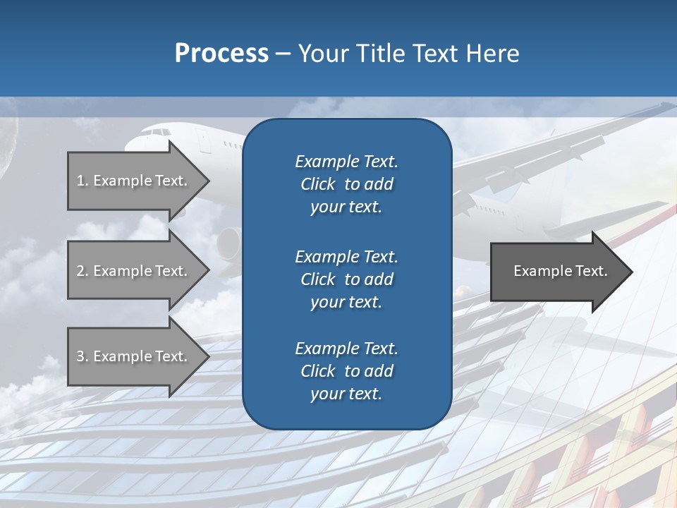 Transportation Airoplane Green PowerPoint Template