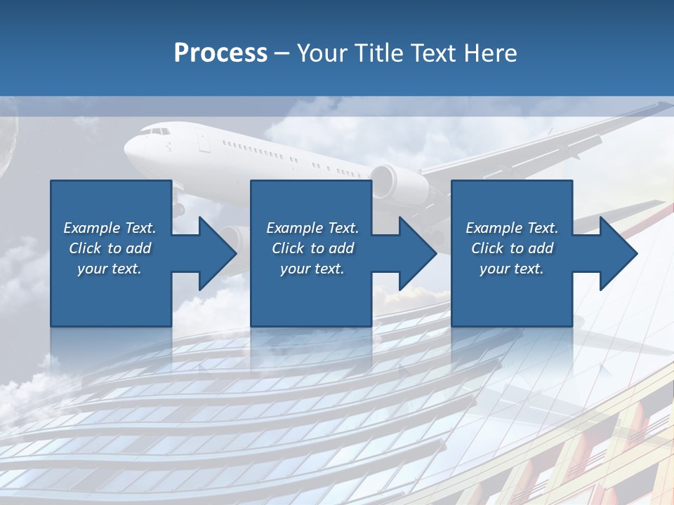 Transportation Airoplane Green PowerPoint Template