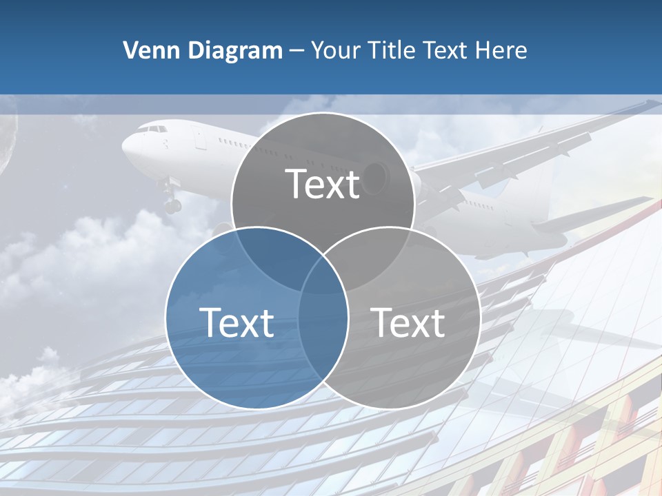 Transportation Airoplane Green PowerPoint Template