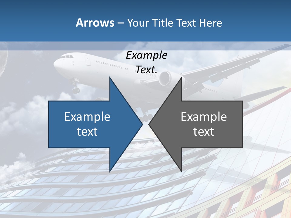 Transportation Airoplane Green PowerPoint Template