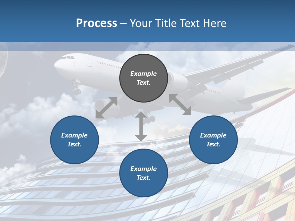 Transportation Airoplane Green PowerPoint Template