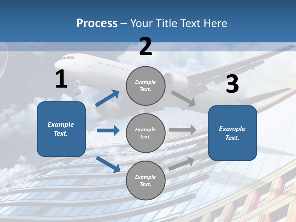 Transportation Airoplane Green PowerPoint Template