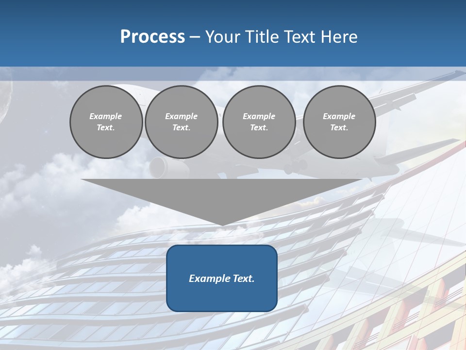 Transportation Airoplane Green PowerPoint Template