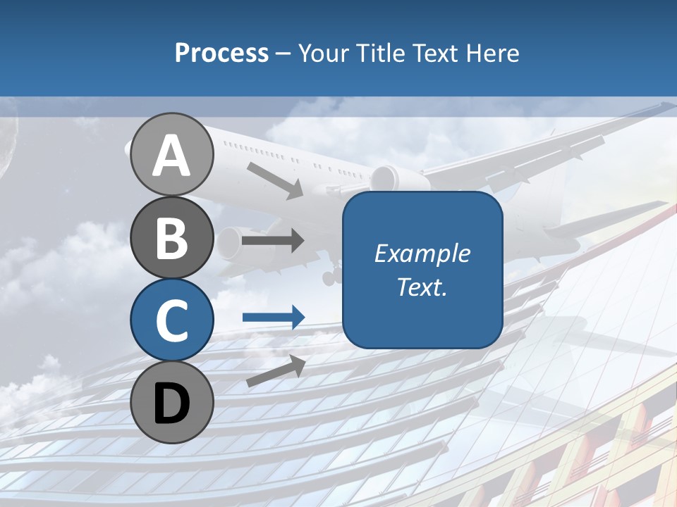 Transportation Airoplane Green PowerPoint Template