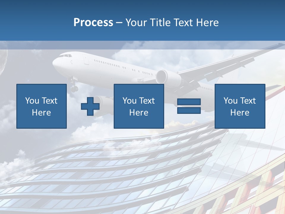 Transportation Airoplane Green PowerPoint Template
