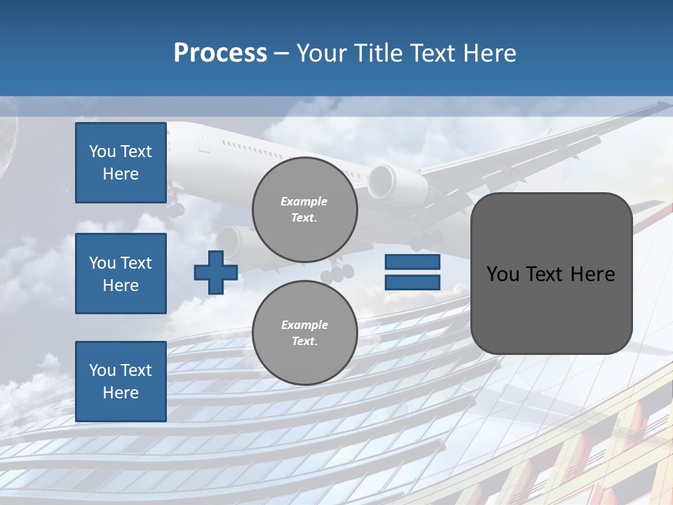 Transportation Airoplane Green PowerPoint Template