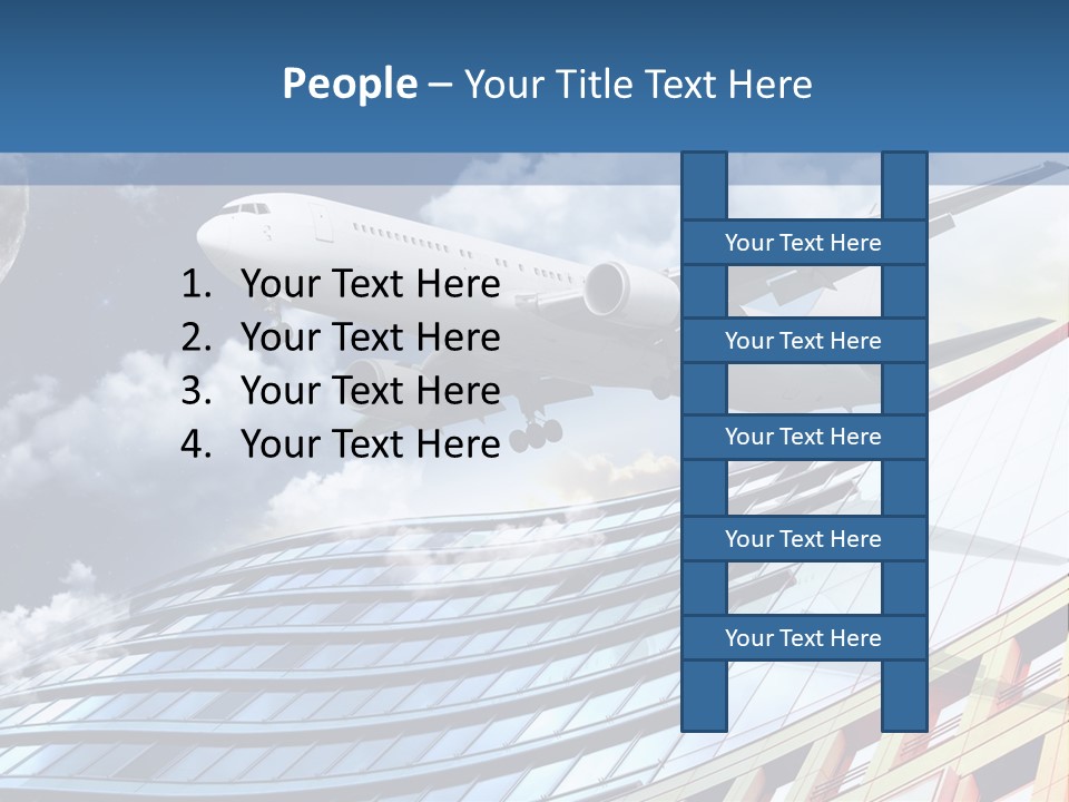 Transportation Airoplane Green PowerPoint Template