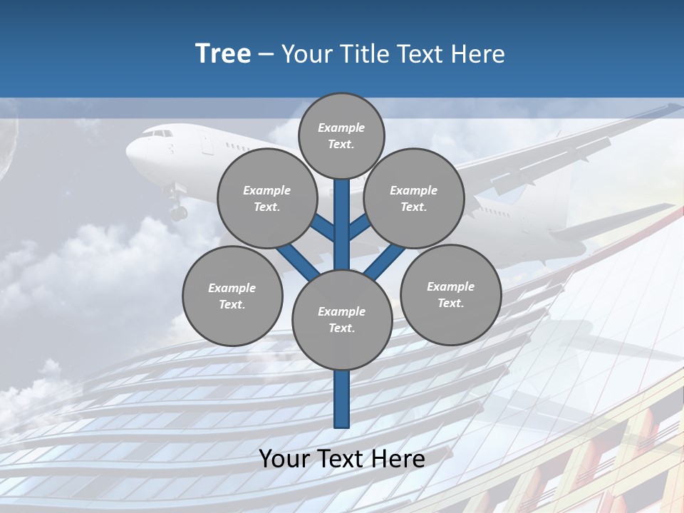 Transportation Airoplane Green PowerPoint Template