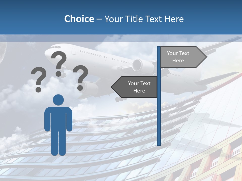 Transportation Airoplane Green PowerPoint Template