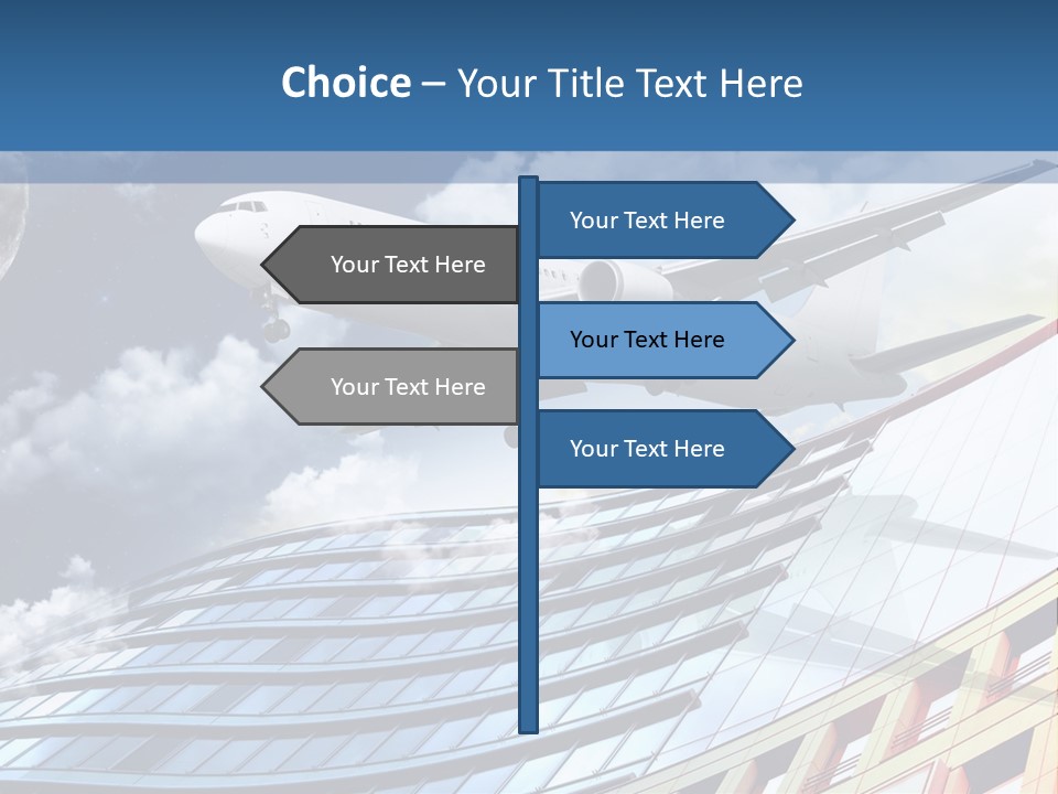Transportation Airoplane Green PowerPoint Template