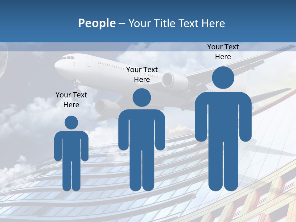Transportation Airoplane Green PowerPoint Template