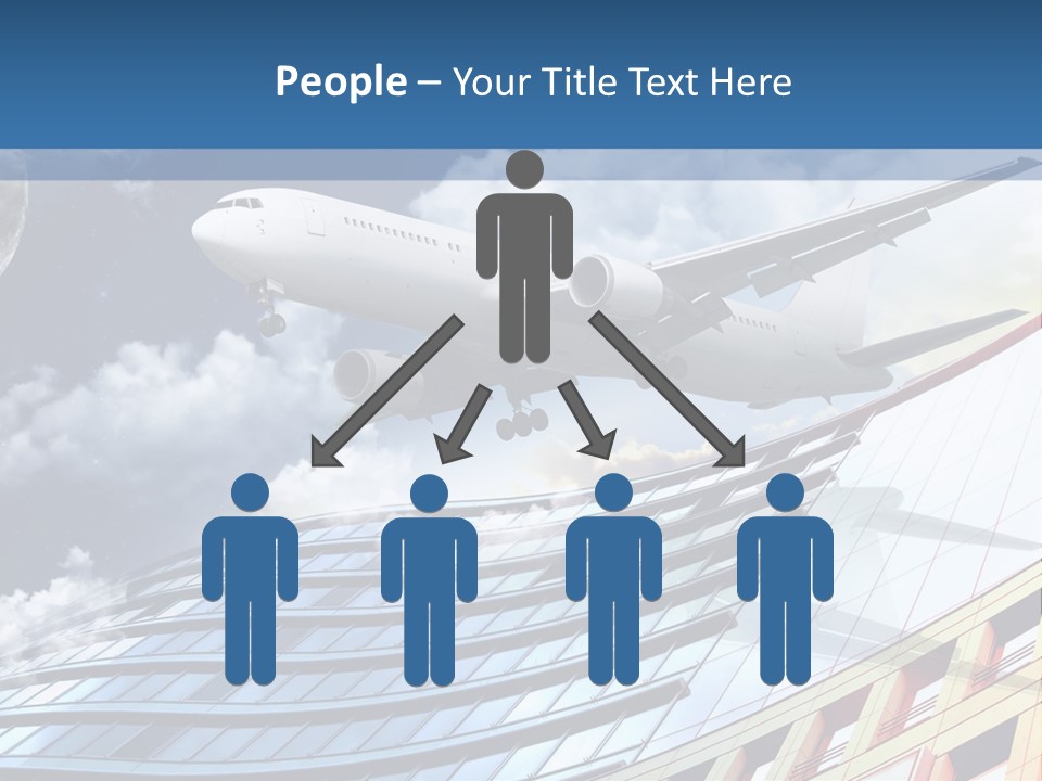 Transportation Airoplane Green PowerPoint Template