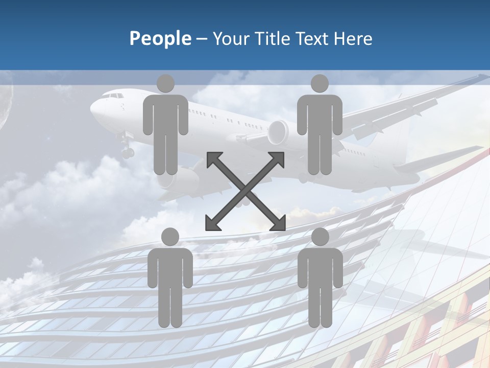 Transportation Airoplane Green PowerPoint Template