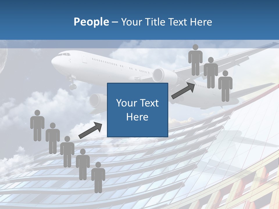 Transportation Airoplane Green PowerPoint Template