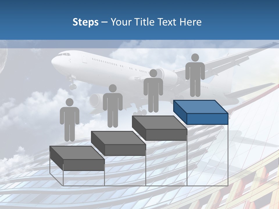Transportation Airoplane Green PowerPoint Template