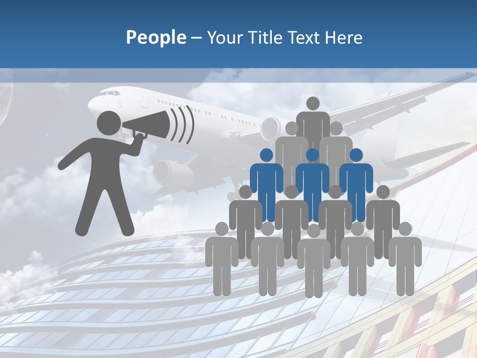 Transportation Airoplane Green PowerPoint Template