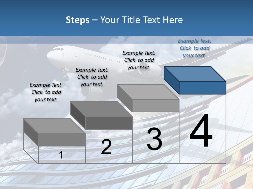 Transportation Airoplane Green PowerPoint Template
