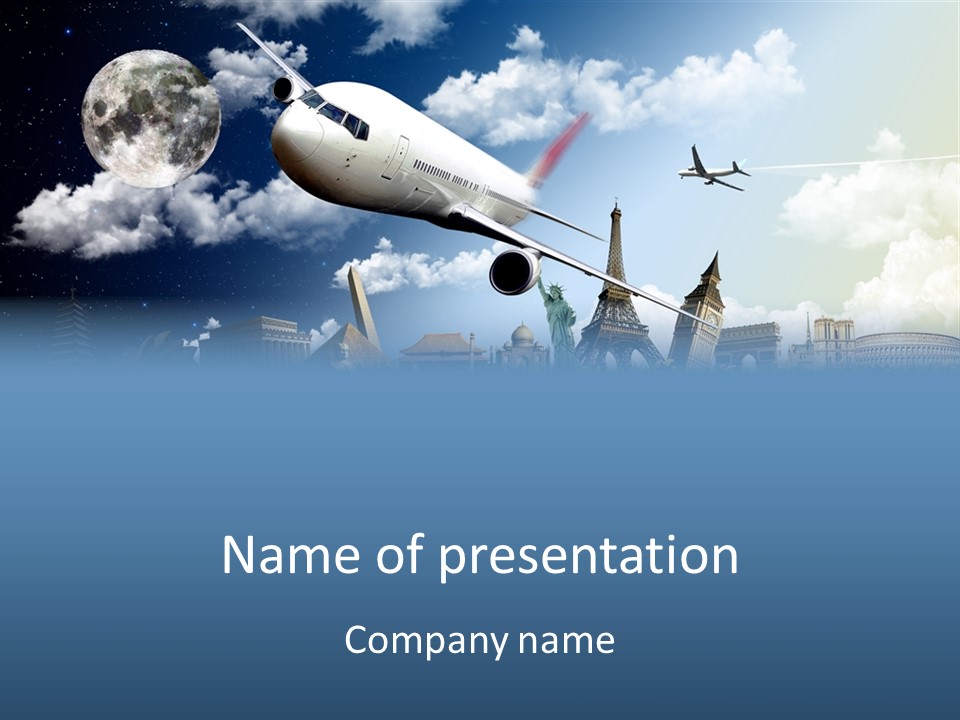 Wing Stars Land PowerPoint Template