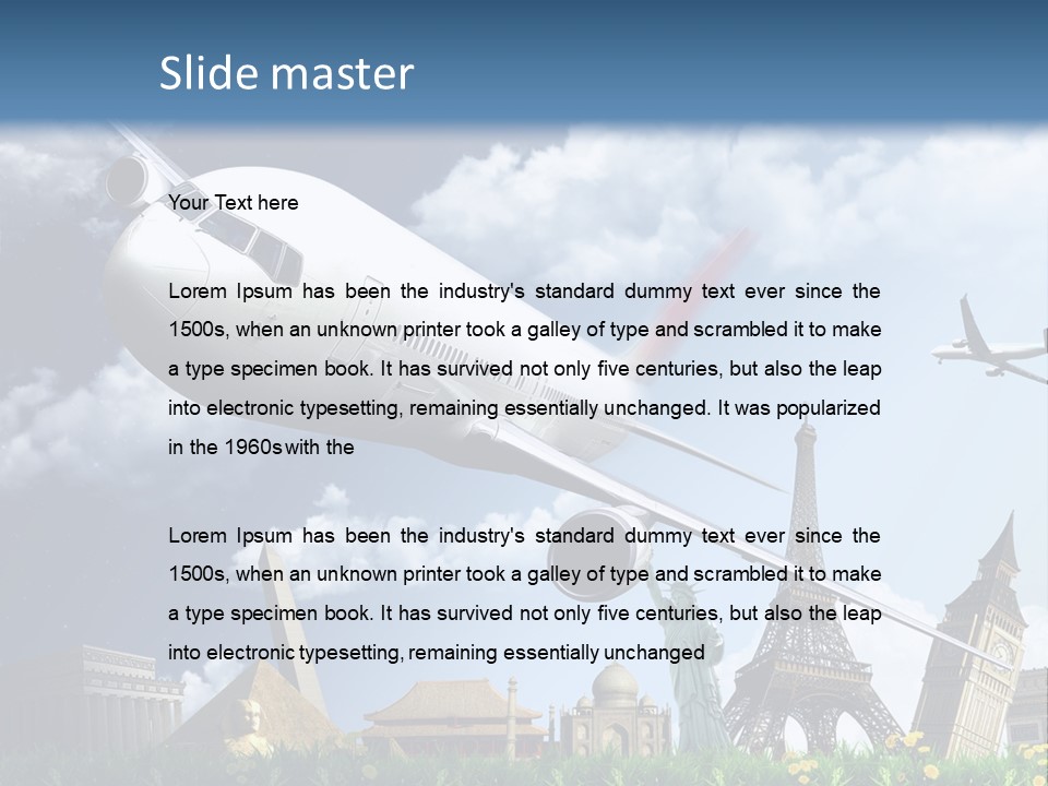 Wing Stars Land PowerPoint Template
