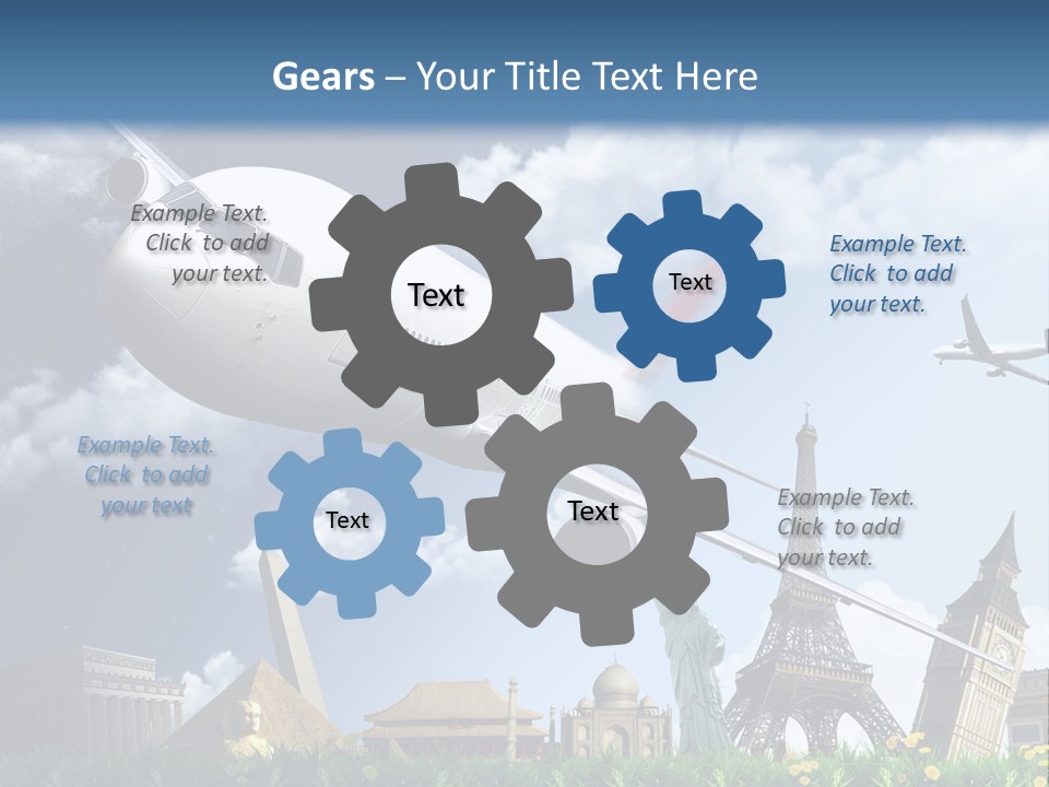 Wing Stars Land PowerPoint Template