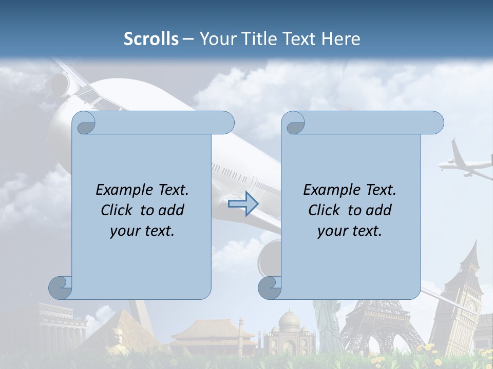 Wing Stars Land PowerPoint Template