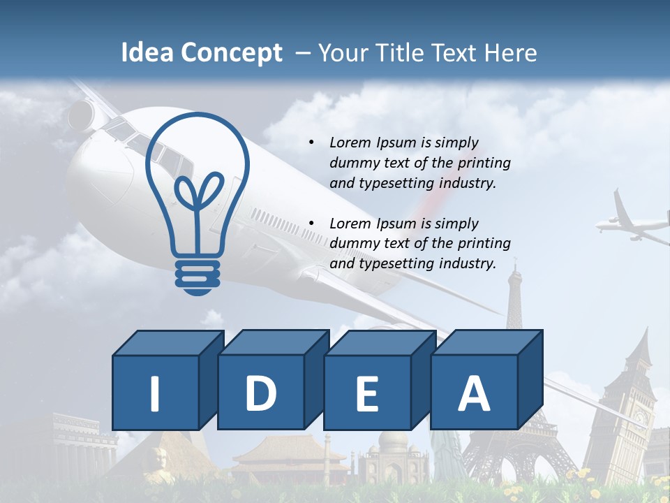 Wing Stars Land PowerPoint Template