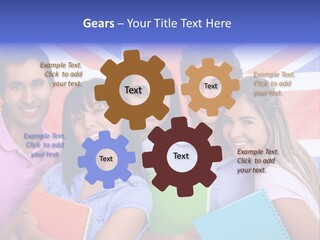 Females Learning Latinamerican PowerPoint Template