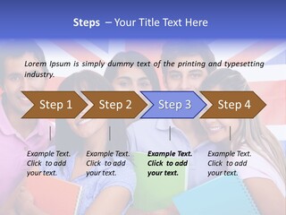 Females Learning Latinamerican PowerPoint Template