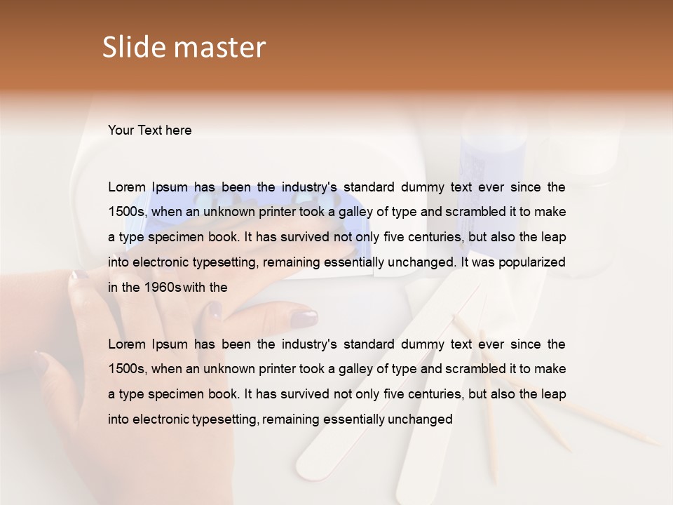 Strumento Centro Manicure PowerPoint Template