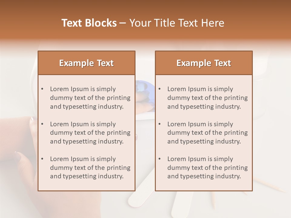 Strumento Centro Manicure PowerPoint Template