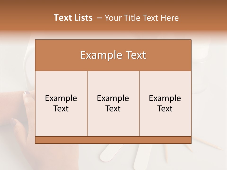 Strumento Centro Manicure PowerPoint Template