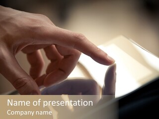 Innovation Touching Information PowerPoint Template