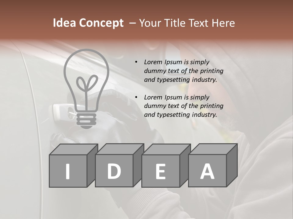 Versicherung Eindringen Hausratversicherung PowerPoint Template