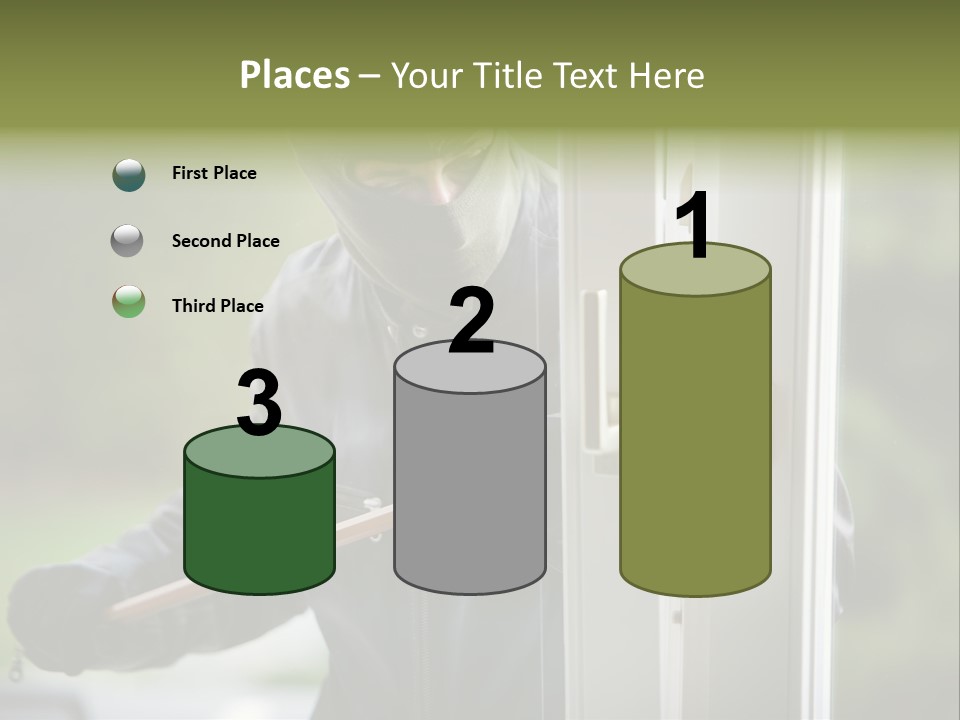 Maskiert Aufbrechen Einbruchsdiebstahl PowerPoint Template