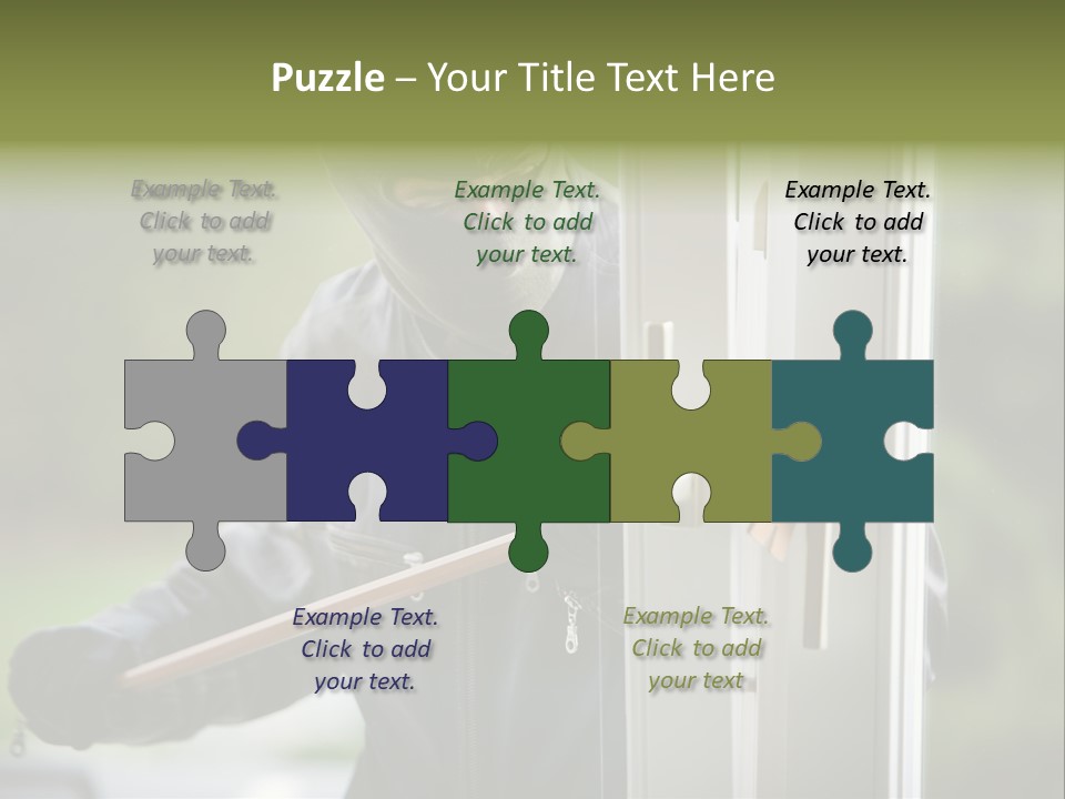 Maskiert Aufbrechen Einbruchsdiebstahl PowerPoint Template