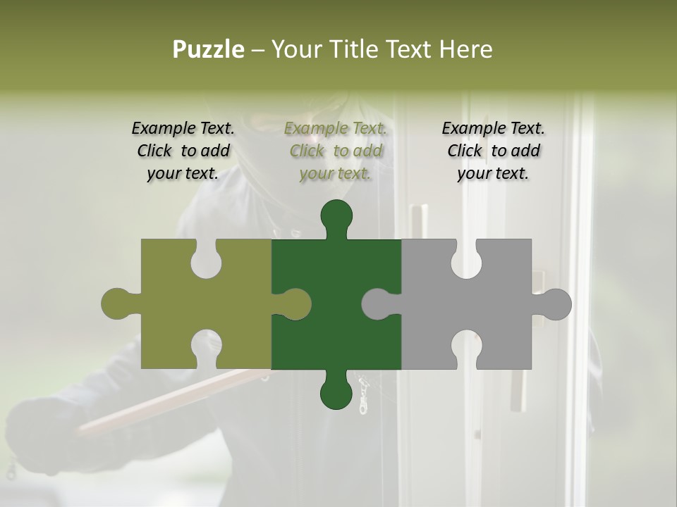 Maskiert Aufbrechen Einbruchsdiebstahl PowerPoint Template