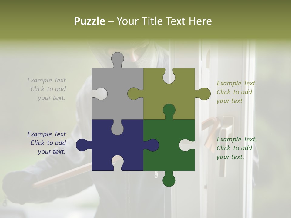 Maskiert Aufbrechen Einbruchsdiebstahl PowerPoint Template