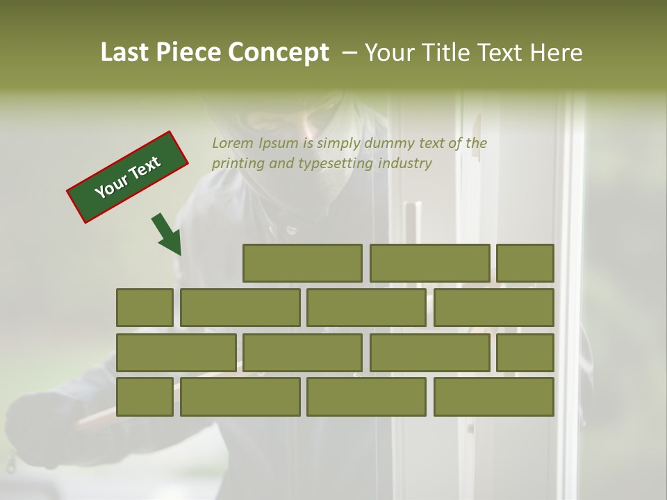 Maskiert Aufbrechen Einbruchsdiebstahl PowerPoint Template