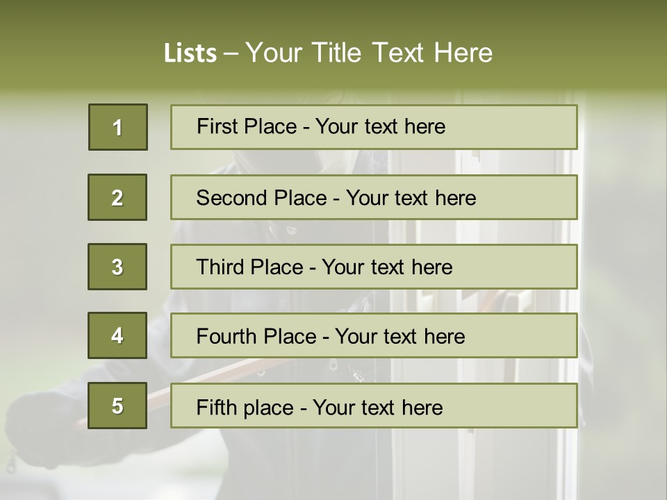 Maskiert Aufbrechen Einbruchsdiebstahl PowerPoint Template