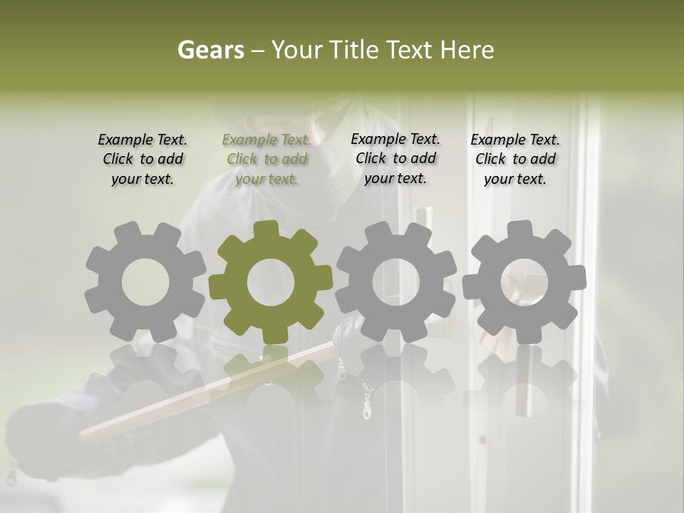 Maskiert Aufbrechen Einbruchsdiebstahl PowerPoint Template