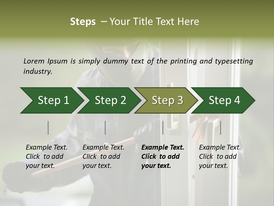 Maskiert Aufbrechen Einbruchsdiebstahl PowerPoint Template
