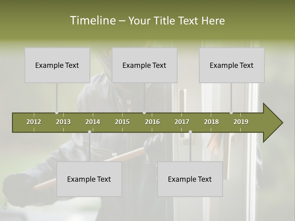 Maskiert Aufbrechen Einbruchsdiebstahl PowerPoint Template