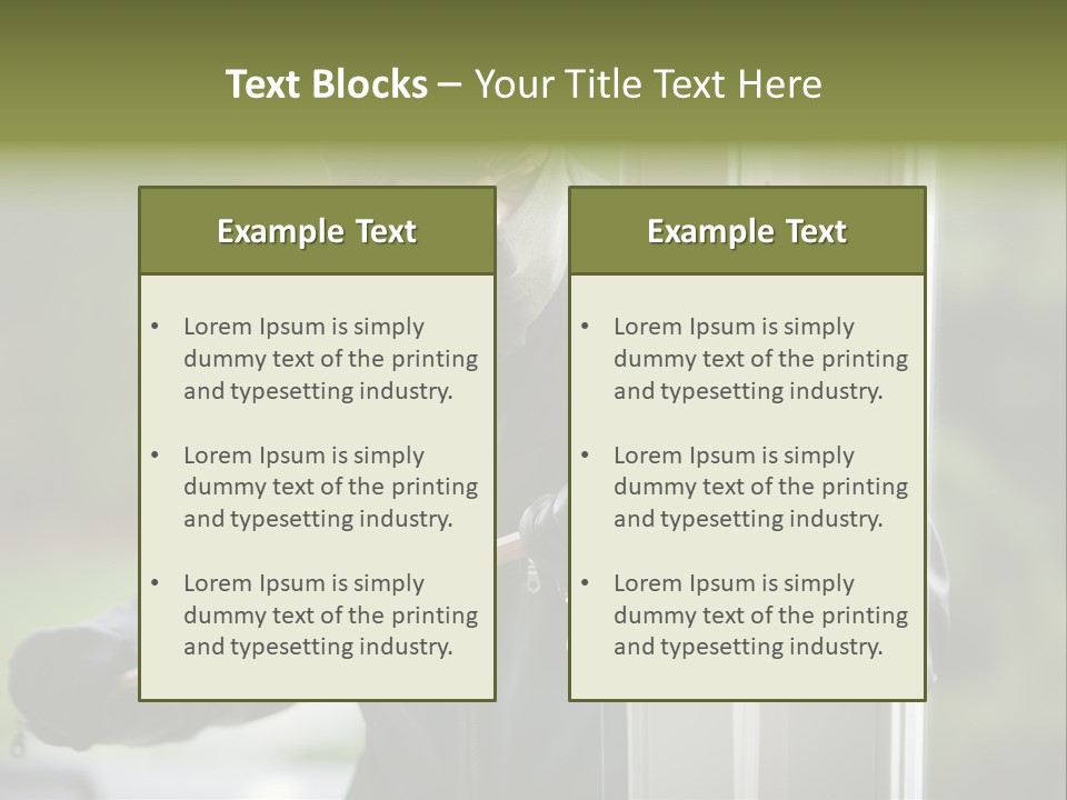 Maskiert Aufbrechen Einbruchsdiebstahl PowerPoint Template