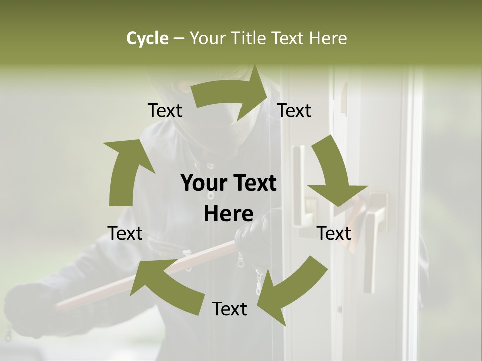 Maskiert Aufbrechen Einbruchsdiebstahl PowerPoint Template