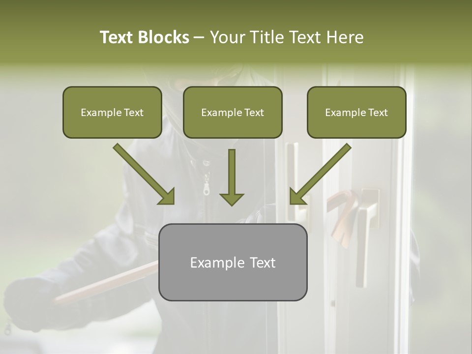 Maskiert Aufbrechen Einbruchsdiebstahl PowerPoint Template