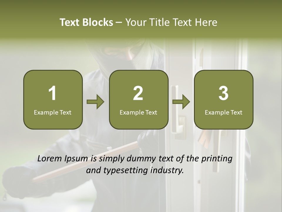 Maskiert Aufbrechen Einbruchsdiebstahl PowerPoint Template