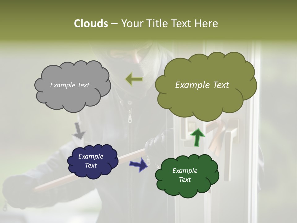 Maskiert Aufbrechen Einbruchsdiebstahl PowerPoint Template