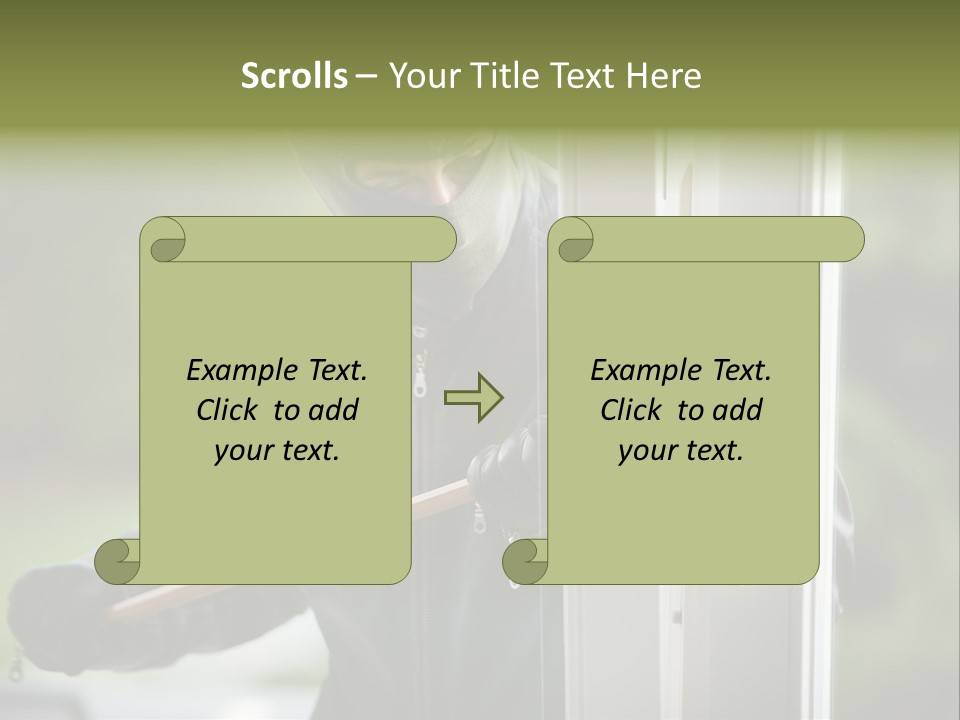 Maskiert Aufbrechen Einbruchsdiebstahl PowerPoint Template
